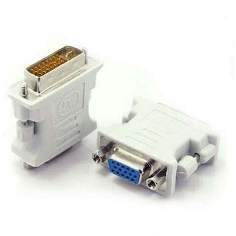 Adaptador DVI I 24 5 Pinos Macho Para VGA Femea 15 Pinos Exbom