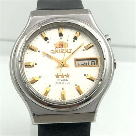 Vintage Men S Orient Crystal Jewels Automatic Dd Mm Japan Wrist