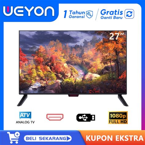 Jual Weyon Tv Digital Inch Analog Tv Led Fhd Dvb T Usb Av Shopee