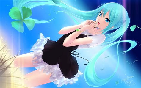 ボーカロイド、 初音ミク、 花、 花びら、 花びら、 宇宙、 長い髪、 雲、 ツインテール、 アニメの女の子、 アニメ、 桜ミク、 Hd