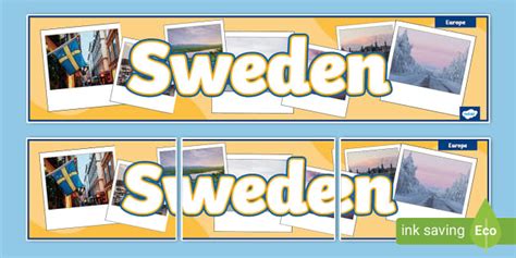 Sweden Ks2 Display Banner Around The World Twinkl