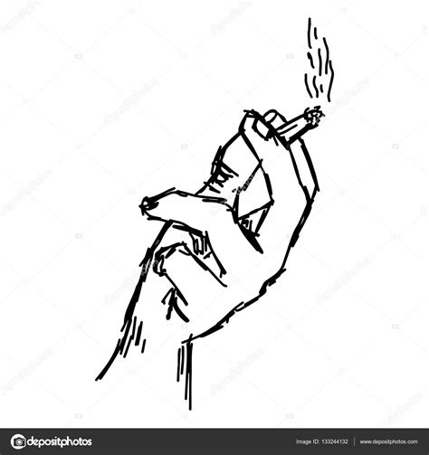 Hand Holding Cigarette Drawing at GetDrawings | Free download