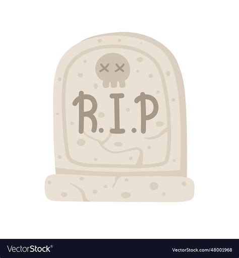 Halloween grave symbol Royalty Free Vector Image