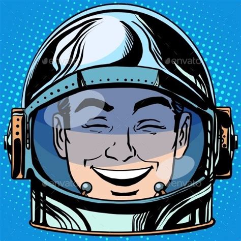 Laughter Emoji Face Man Astronaut Retro Emoji Faces Astronaut