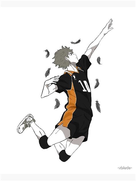 Haikyuu Dare To Fly Anime Volleyball Spike Premium Poster Frame