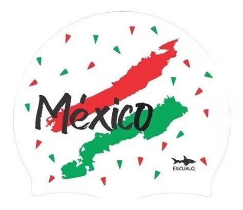 Gorra Natacion Adulto Modelo Fiesta Mexico Escualo Color Blanco Talla