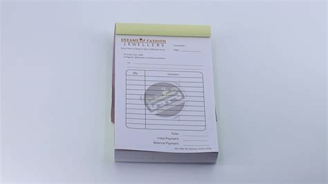 Custom Invoice Bill Book Carbonless 2 Part Purchase Order Books Receipt