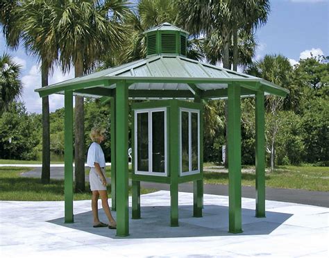 All Steel Single Roof Orchard Hexagon Pavilions Pavilions By Shape