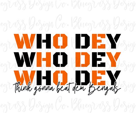 Who Dey Bengals PNG, Digital Download - Etsy