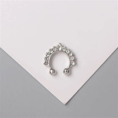 Piercing De Septo Nariz Estilo Ferradura Strass Press O