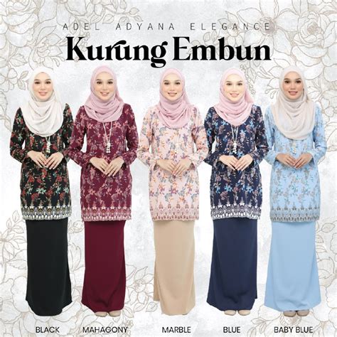 [readystok Adel] Baju Kurung Embun I Baju Kurung Moden 2022 I Kurung