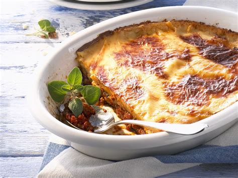 Auberginen Hackfleisch Auflauf Auf Griechische Art Moussaka Rezept