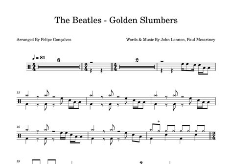 Golden Slumbers arr Felipe Gonçalves by The Beatles Sheet Music for