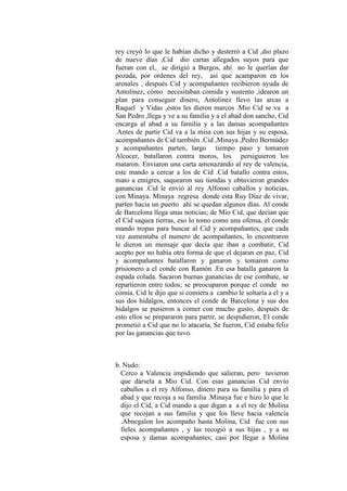 Análisis del Mio Cid PDF