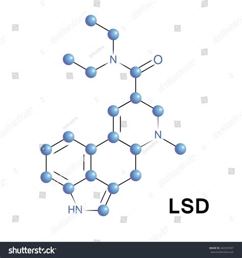 Lsd Lysergic Acid Diethylamide Acid Psychedelic Stock Vector 242337037