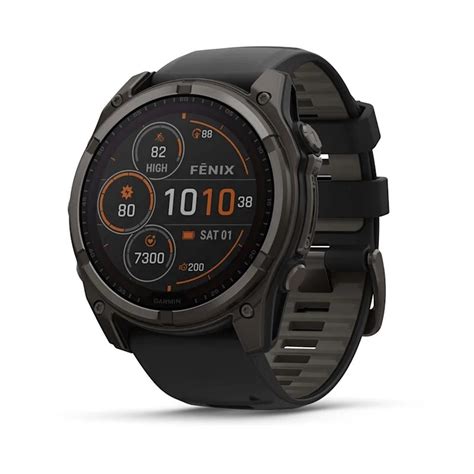 Купить Умные часы Garmin Fenix 8, 51 мм, Solar, Sapphire Carbon Gray ...