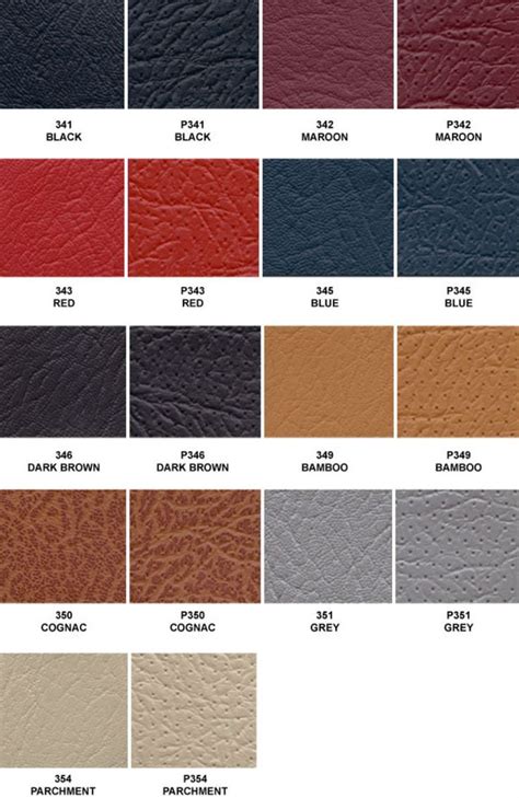 Mercedes Benz Pagoda Leather Color Palette W113