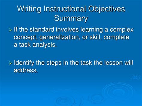 Ppt Writing Instructional Objectives Powerpoint Presentation Free