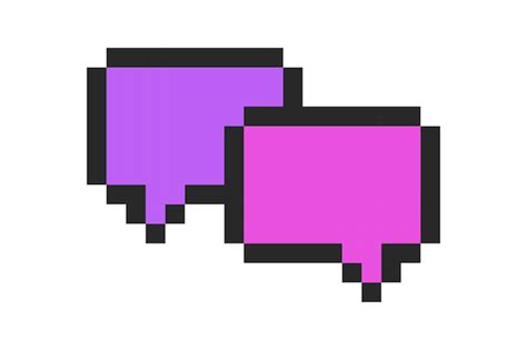 Premium Vector Pixel Art Chat Speech Or Dialogue Pixelated Speech Clouds