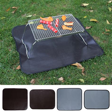 Outdoor Tabletop Grill Fireproof Mat Waterproof Heat Resistant BBQ