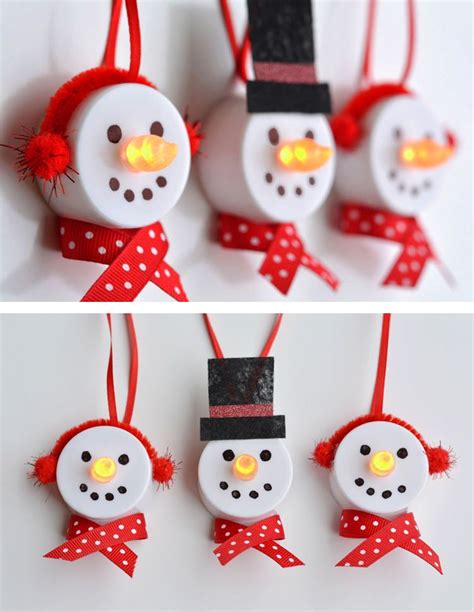 Tea Light Snowman Ornaments