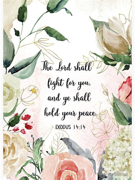 The Lord Shall Fight For You Exodus 14 14 Watercolor Scripture