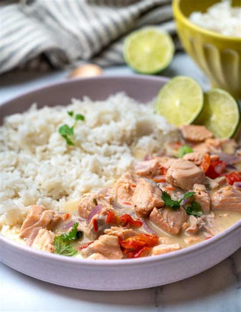 Easy Salmon Thai Green Curry Skinny Spatula