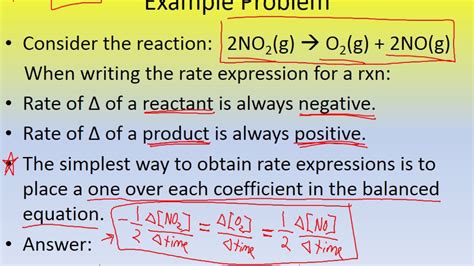 The Rate Expression Adv Chem Ch 5 Part 3 Youtube