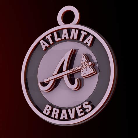 Mlb Atlanta Braves Keychan Logo Printable - 3D Print Model by danyelon