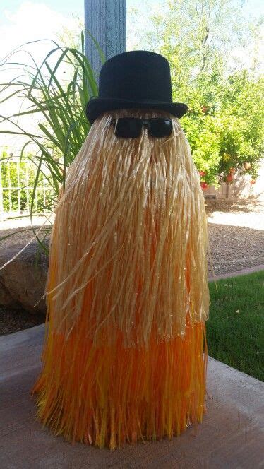 Tomato Cage And Hula Skirts Turned Cousin It For Halloween Instant Summer To Fall Makeover