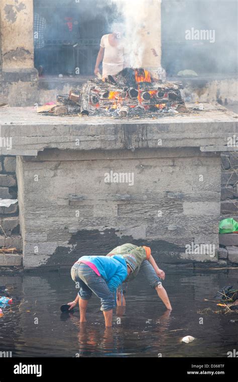 A Hindu Cremation Ceremony At Pashupatinath Temple A Hindu Temple Of