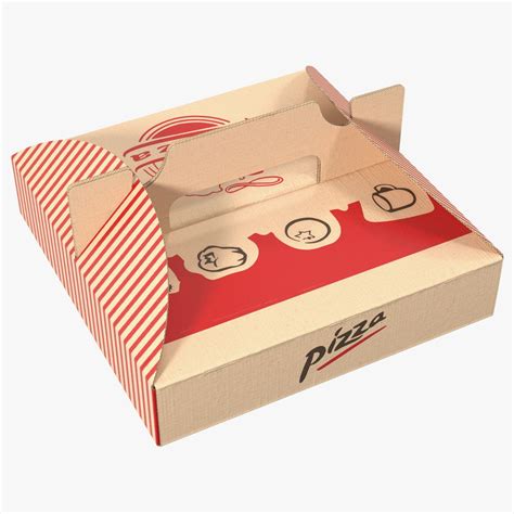 Carton Pizza Box With Handle 3d Model 24 3ds Blend C4d Fbx Max