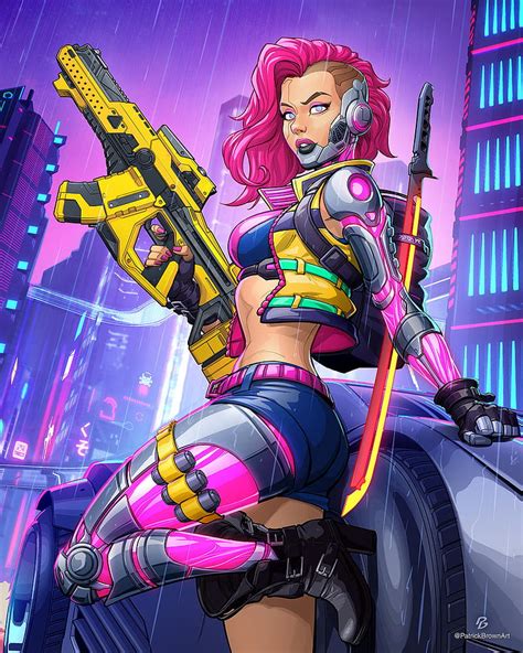 Cyberpunk Obra De Arte Ciencia Ficci N Mujeres De Ciencia Ficci N