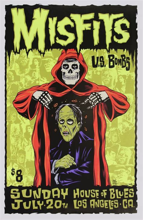 A Poster For The Misfits Concert In Los Angeles