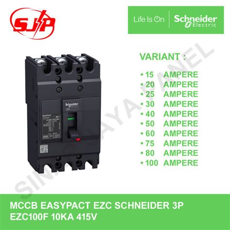 Jual MCCB EASYPACT EZC100F SCHNEIDER 3P 15A 20A 25A 30A 40A 50A 60A 75A