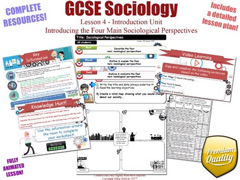 Introducing The Four Sociological Perspectives Introduction Unit L4 12 Gcse Sociology