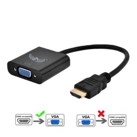 Adaptador Conversor hdmi Macho Para vga Fêmea pc au 8802 em Promoção na