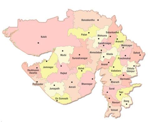 Gujarat District Map 2023 PDF Download | Gujarat Map District Wise 2023 PDF | GJ District Map ...