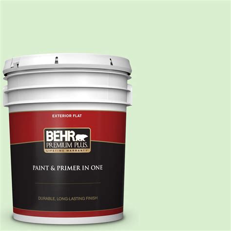 Behr Premium Plus Gal A Seafoam Spray Flat Exterior Paint And