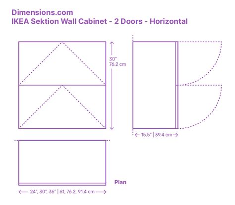 IKEA Sektion Base Cabinet - 3 Drawers Dimensions & Drawings ...