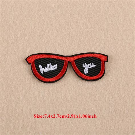 10pcs Fashion Sunglasses Jacket Patch For Clothing Iron On Patches Applique Badge Parches