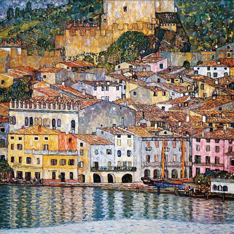 Malcesine On Lake Garda 1913 By Gustav Klimt Lake Garda Painting