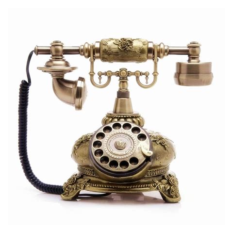 Buy Telpal Retro Vintage Antique Style Corded Rotary Dial Desk Telephone Phone Home Office Decor