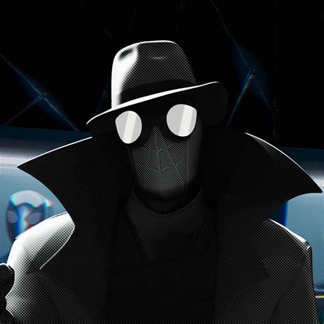 spider noir icon  man   black suit  hat  white glasses