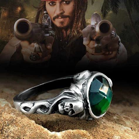 Bague Jack Sparrow de Pirates des Caraïbes Jolly Roger