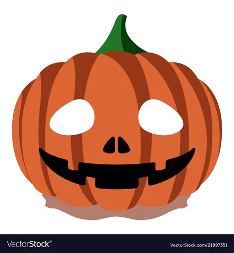 Isolated halloween pumpkin mask Royalty Free Vector Image