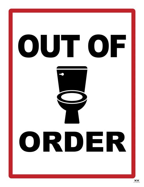 Out Of Order Signs Free Printable Signs Printabulk