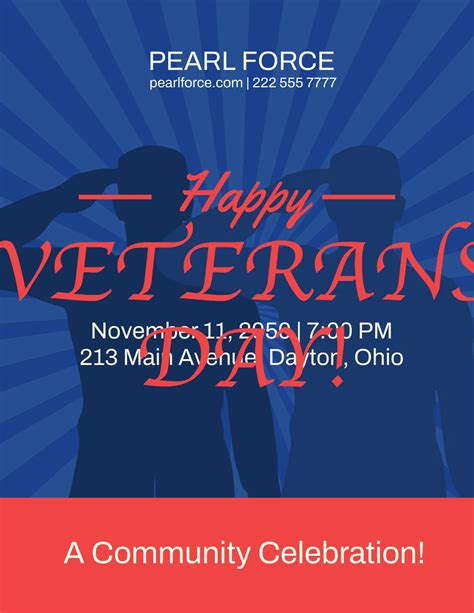 FREE Veterans Day Flyer 2024 Templates & Examples - Edit Online