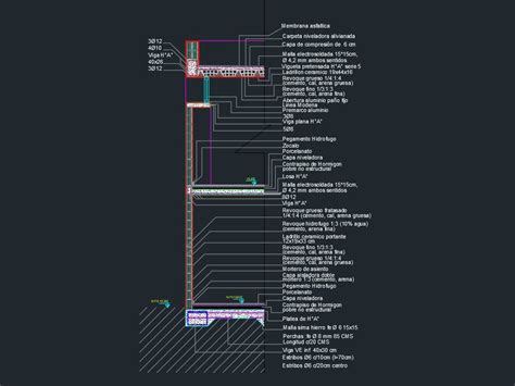 Detalle Vivienda 2 Pisos Loza Alivianada En AutoCAD Librería CAD