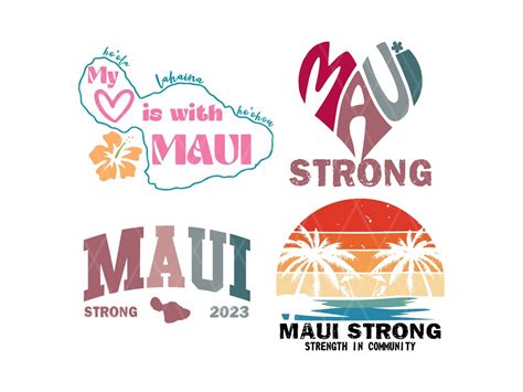 Maui Bundle Svg Lahaina Strong SVG Dxf PNG Hawaii Beach Etsy